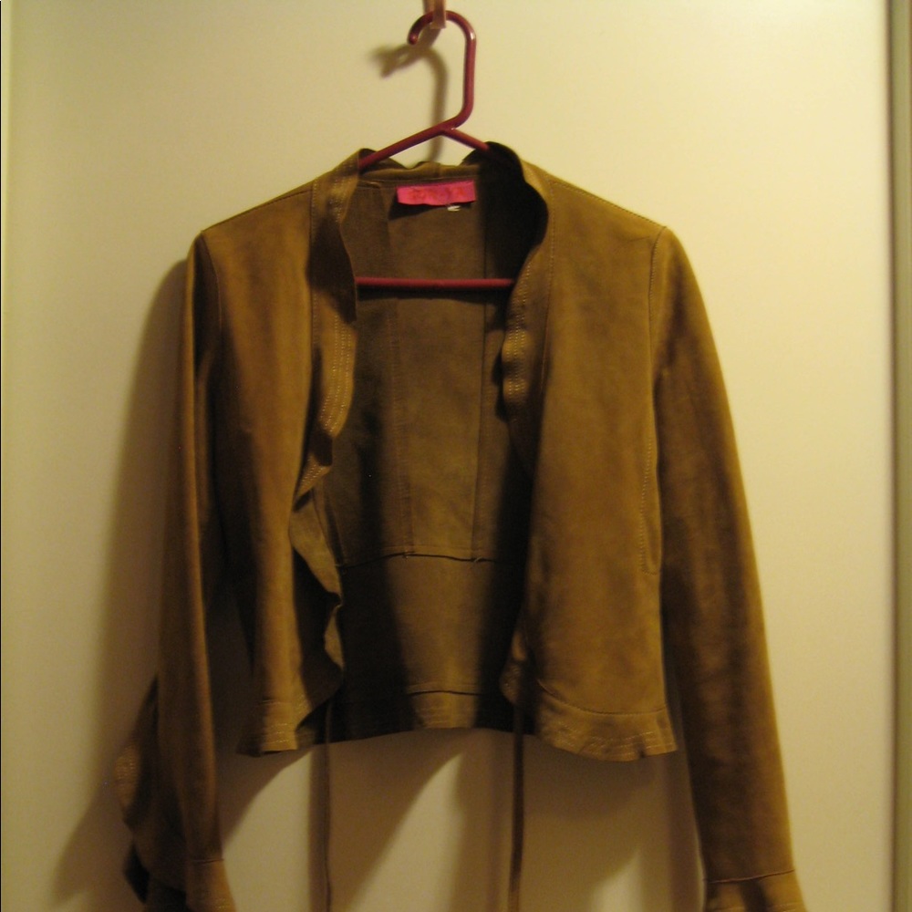 SON-YA Vegan Suede Brown Jacket size Small - Picture 2 of 5